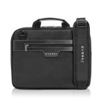 Everki EKB414 Business Laptop Briefcase up to 14.1" with Premium Leather Handles and Accents, Memory Foam Protection, Trolley Handle Pass Through, 2-Way Shoulder Strap. Lifetime Warranty. Black Colour