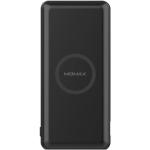 Momax 10000mah Premium USB- C PD & Wireless Fast Charging Power Bank- Black, Support 10W Fast Wireless Charging, 20W PD (Power Delivery), Samsung, LG, Moto,QC 3.0, Fast Charge,Three Power Output, Slim & Lightweight Design,