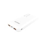 Philips 10000mAh 18W PD Fast Charging Power Bank White, Three USB Output (USB-A x 2 & USB-C ), Max 18W output, Slim Design, LED power-indicator light, Support QC 3.0 and PD Fast Charging