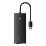 Baseus Lite Series 4 Port USB-A Hub Adapter - Black USB-A to USB 3.0 4 - 25cm