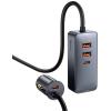 Baseus Share Together PPS multi-port Fast charging car charger with extensioncord120W2U+2C Gray Baseus Share Together PPS multi-port Fast charging car charger with extensioncord120W2U+2C Gray