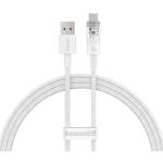 Baseus Explorer Series CATS010402 100W USB-A to USB-C Cable - 1m - White Smart Temperature Control - Fast Charging