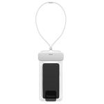 Baseus AquaGlide Waterproof Phone Pouch with Slide Lock Moon White - IPX8 Certified for Phones Up to 7.2"