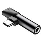 Baseus Baseus Type-C (input) for Type-C female connectors + 3.5 mm female connectoradaptersBlack