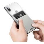 Baseus ACKD-B0G  Stick on Silicone Card Holder for Mobile Phone French Grey