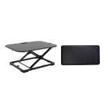 Loctek Eco Ergonomic Laptop With Ergonomic Standing Anti-Fatigue Mat, Deskalator WorkStation, Work Surface 680x480mm, Height Adjustable 40-400mm, Stroke 360mm, Load Capacity 12kg, Black