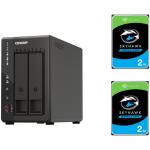 QNAP QVP-21C NVR with 2x 2TB Surveillance HDD Bundle