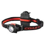 COAST LED Headlamp Multi-Purpose with Twist Focus & 240 Lumens. IP54 Water & Dust Resistant,104mBeam, Hardhat Compatible, Hinged Beam, 6 Hours Run Time with Built in Rechargeable Battery