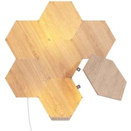 Nanoleaf Elements Wood Look Starter Kit 7 Pack, Explore your own unique lighting designs by arranging the modular panels into any configuration you want