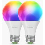 Nanoleaf Essentials Matter LED RGB Smart Light Bulb E27, (2 Pack) maximum luminous flux of 851lm, RGB, Colour adjustable and Dimmable Remote Control Enabled - 2 Years Warranty