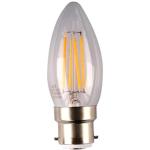 SAL LED LAMP CANDLE 4W NW B22 Cle DIMMABLE 450 Lumens 240VAC 80CRI Filament 91mm L x37mm Dia Sunny Australia Lighting LED Lamp