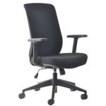 BURO Seating MONDO GENE FABRIC CHAIR W/ARMS BLACK