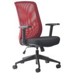 BURO Seating MONDO GENE MESH CHAIR W/ARMS RED