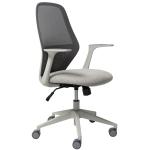 BURO Seating MONDO SOHO CHAIR LIGHT GREY MESH W/ARMS