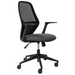 BURO Seating MONDO SOHO CHAIR BLACK MESH W/ARMS