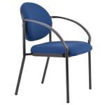 BURO Seating ESSENCE 4 LEGGED W/ARMS DARK BLUE