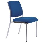 BURO Seating LINDIS CHAIR NAVY W/ARMS REFL/SLVR