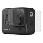 GoPro Hero 8 Black Tempered Glass Lens + Screen Protectors, Compatibility: HERO 8 Black only