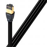 AUDIOQUEST RJEPEA05  Pearl 5M ethernet        cable. Long grain copper (LGC). Geometry stabilizing solid high- density polyethylene dielectric. Gold-plated nickel connectors.  Jacket - black PVC-grey stripes.
