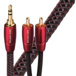 AUDIOQUEST GOLDG02MR  Golden Gate 2M 3.5mm to 2 RCA. Solid perf surface copper GoldPlated/coldweldedtermination Foamed-Polyethylene dielectric Metal layer noise dissipation Jacket - red - black braid