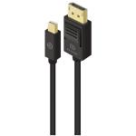 Alogic MDP-DP-01-MM Mini DisplayPort Male to DisplayPort 1.2 Male Cable - 1m - Black