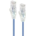 Alogic C6S-01BLU Cat6 Slim Ethernet Cable - 1m - Blue 28 AWG