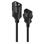 Alogic MF-C13C14-01 Power Extension Cable IEC C13 Female to IEC C14 Male 1m - Black
