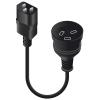 Alogic MF-C14AUS3P-0.15 IEC C14 to Aus 3 Pin Mains Plug - Male to Female - 15cm IEC C14 Male to 3 Pin Female 0.15m Black Alogic MF-C14AUS3P-0.15 IEC C14 to Aus 3 Pin Mains Plug - Male to Female - 15cm IEC C14 Male to 3 Pin Female 0.15m Black
