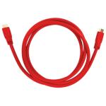 Aurora CA-HDMI-RED-1  HDMI 2.0a Cable 1m Red 18Gbps 4K2K  at 60Hz 4:4:4 HDR High Dynamic Range