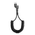 Baseus Fish-Eye 100W USB-A to USB-C Cable - 1m - Cluster Black Coiled - Fast Charging