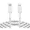 Belkin BoostCharge Braided USB-C to Lightning Cable - 1m - White Belkin BoostCharge Braided USB-C to Lightning Cable - 1m - White