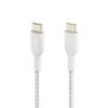 Belkin BoostCharge Braided USB-C Cable - 15cm - White Belkin BoostCharge Braided USB-C Cable - 15cm - White