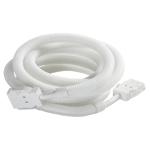 CMS Electracom TAG Soft Wiring Interconnecting Leads Cable In Flex Conduit - 20A - 2000mm - White Plastic conduit, 3 Core - Starter, 20A interconnecting lead in flex conduit with heat shrunk boots