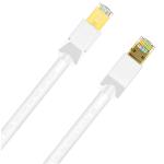 Cruxtec Cat8 Ethernet Cable - 3m - White -  40Gb / SFTP Triple Shielding - Gold-Plated RJ45 Connectors