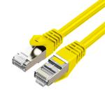 Cruxtec Cat7 Ethernet Cable - 2m - Yellow 10Gb / SFTP Triple Shielding / Oxygen Free Copper Conductor / Gold-Plated Connectors with Nickel-Plated Copper Shell / Fluke Test Passed