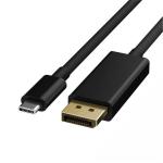 Dynamix C-USBCDP12-1M 1m USB-C to DisplayPort1.2 Cable. Supports 4K 60Hz UHD(3840x2160).Bidirectional,SupportsHDR,HDCP2.2, Supports 7.1 Surround Sound, Plug & Play, Black Colour.