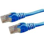 Dynamix PLE-C6A-3 Cat6 RJ45 Patch Lead - 3m - Blue UTP - T568A - 250MHz - 24AWG - Slimline - Snagless - Gold Plated