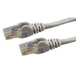Dynamix PLGY-C6A-1 Cat6 RJ45 Patch Lead - 1m - Grey UTP - T568A - 250MHz - 24AWG - Slimline - Snagless - Gold Plated