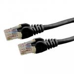Dynamix PLK-C6A-5 Cat6 RJ45 Patch Lead - 5m - Black UTP - T568A - 250MHz - 24AWG - Slimline - Snagless - Gold Plated