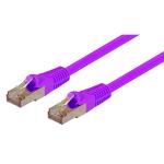 Dynamix PLP-AUGS-2 Cat6A RJ45 Patch Lead - 2m - Purple S/FTP - Shielded - 10G - 500MHz - Slimline - Gold Plated