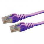 Dynamix PLP-C6A-1 Cat6 RJ45 Patch Lead - 1m - Purple UTP - T568A - 250MHz - 24AWG - Slimline - Snagless - Gold Plated