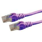 Dynamix PLP-C6A-7H Cat6 RJ45 Patch Lead - 7.5m - Purple UTP - T568A - 250MHz - 24AWG - Slimline - Snagless - Gold Plated