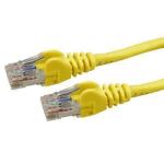 Dynamix 5m Cat6 Yellow UTP Patch Lead (T568A Specification) 250MHz 24AWG Slimline Snagless Moulding.RJ45 Unshielded Connector with 50µ Inch Gold Plate.