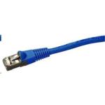 Dynamix PLE-AUGS-7H Cat6A RJ45 Patch Lead - 7.5m - Blue STP - Shielded - 10G - 750MHz - Slimline - Gold Plated