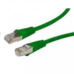 Dynamix PLG-AUGS-0  0.5m Cat6A S/FTP Green Slimline Shielded 10G Patch Lead. 26AWG (Cat6 Augmented) 500MHz with Gold Plate Connectors.