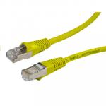 DYNAMIX PLY-AUGS-2  2m Cat6A S/FTP Yellow Slimline Shielded 10G Patch Lead. 26AWG (Cat6 Augmented) 500MHz with Gold Plate Connectors.