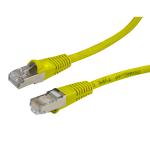 Dynamix PLY-AUGS-TQ Cat6A RJ45 Patch Lead - 75cm - Yellow S/FTP - Shielded - 10G - 26AWG - Slimline - 500MHz - Gold Plated