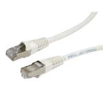 DYNAMIX PLW-AUGS-5  5m Cat6A S/FTP White Slimline Shielded 10G Patch Lead. 26AWG (Cat6 Augmented) 500MHz with Gold Plate Connectors.