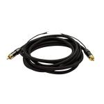Dynamix CA-SUBG-3 Coaxial Subwoofer RCA Male to Male Cable - 3m Grounding Spade Connectors