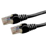 Dynamix PLKRA-C6-0 Cat6 RJ45 Patch Lead - 50cm - Black UTP - T568A - 250MHz - Right Angled - Gold Plated